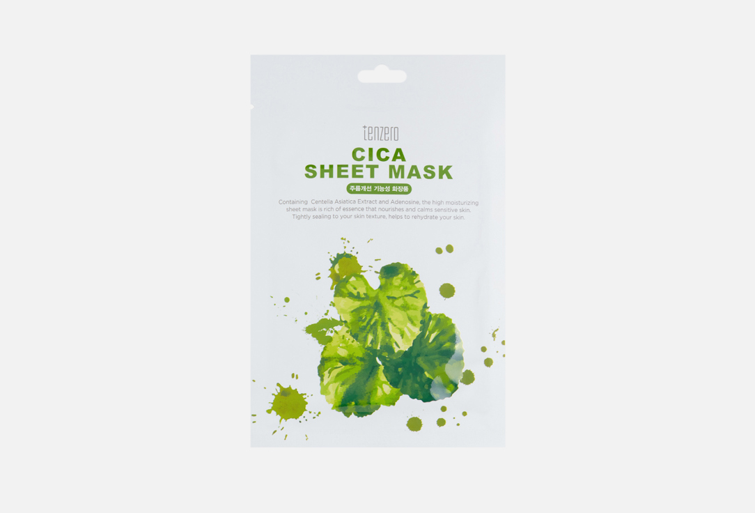 

Тканевая маска с экстрактом центеллы азиатской TENZERO, Cica Sheet Mask 1 шт