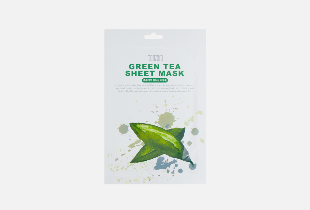 Тканевая маска с экстрактом зеленого чая TENZERO Green Tea Sheet Mask 1 шт