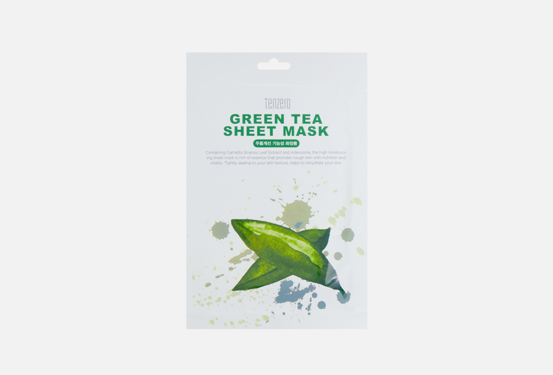

Тканевая маска с экстрактом зеленого чая TENZERO, Green Tea Sheet Mask 1 шт