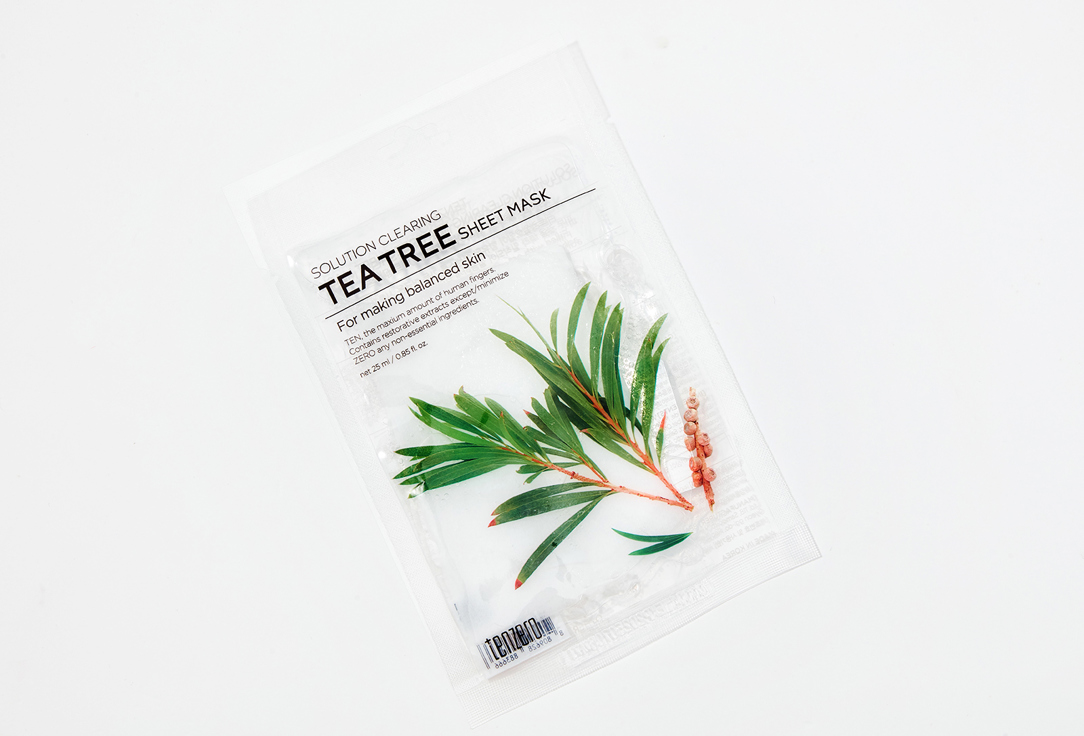 Тканевая маска с экстрактом чайного дерева Tenzero Solution Clearing Tea Tree Sheet Mask 