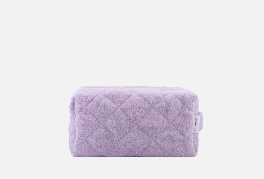 Изображение товара Стильная вместительная косметичка For Your Cosmetic Bag purple с ручкой и карманом
