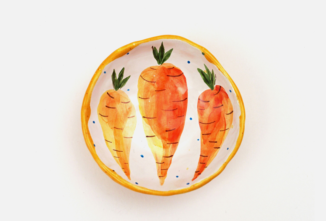 Керамический соусник ODARYADARYA Морковки, 8 см 1 шт сферический соусник