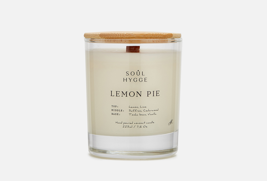 Ароматическая свеча SOUL HYGGE LEMON PIE 225 г свеча soul hygge ароматическая свеча lemon pie с деревянным фитилем
