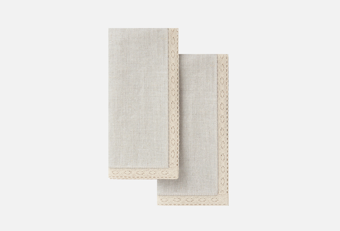 

Комплект салфеток под приборы MG HOME, Серый, Кофейное кружево 2 шт