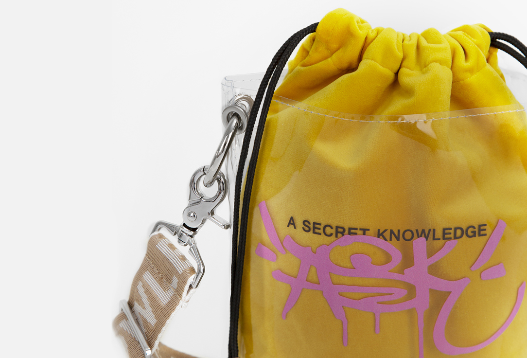 Сумка тоут A SECRET KNOWLEDGE Glassy Tub Tag Mini Желтый мешок 