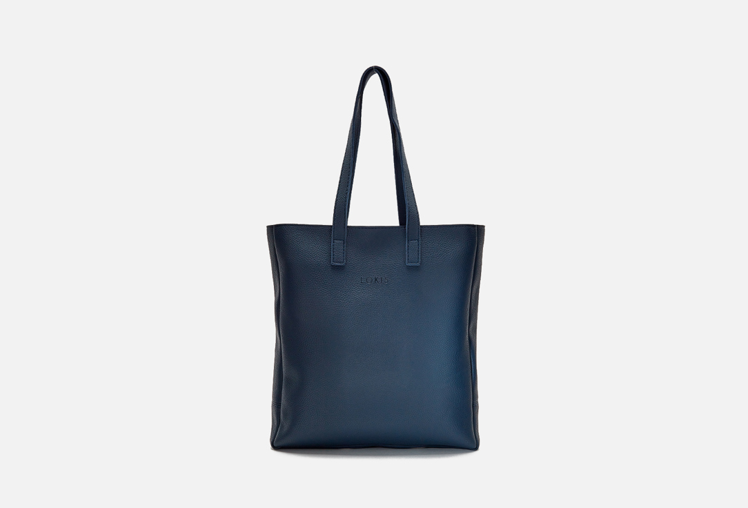 Сумка шоппер LOKIS Темно-синяя 1 шт lokis коричневая кожаная сумка шопер lokis