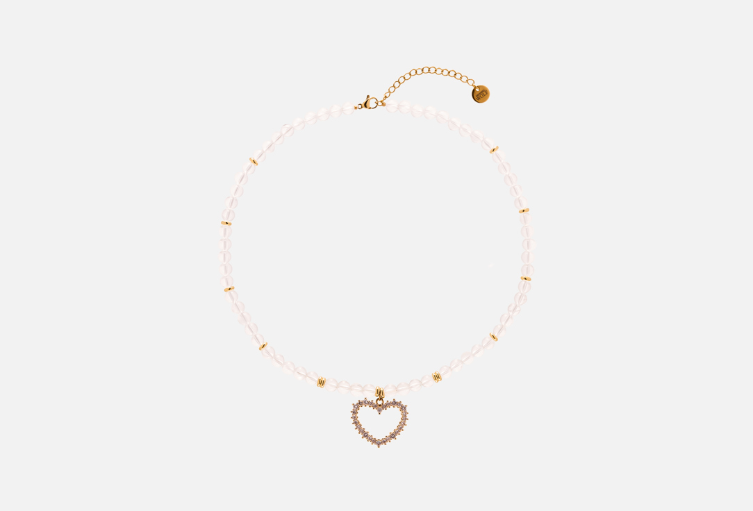 Ожерелье MR&MRS WOLF Transparent necklace with a pendant in the shape of a heart 1 шт