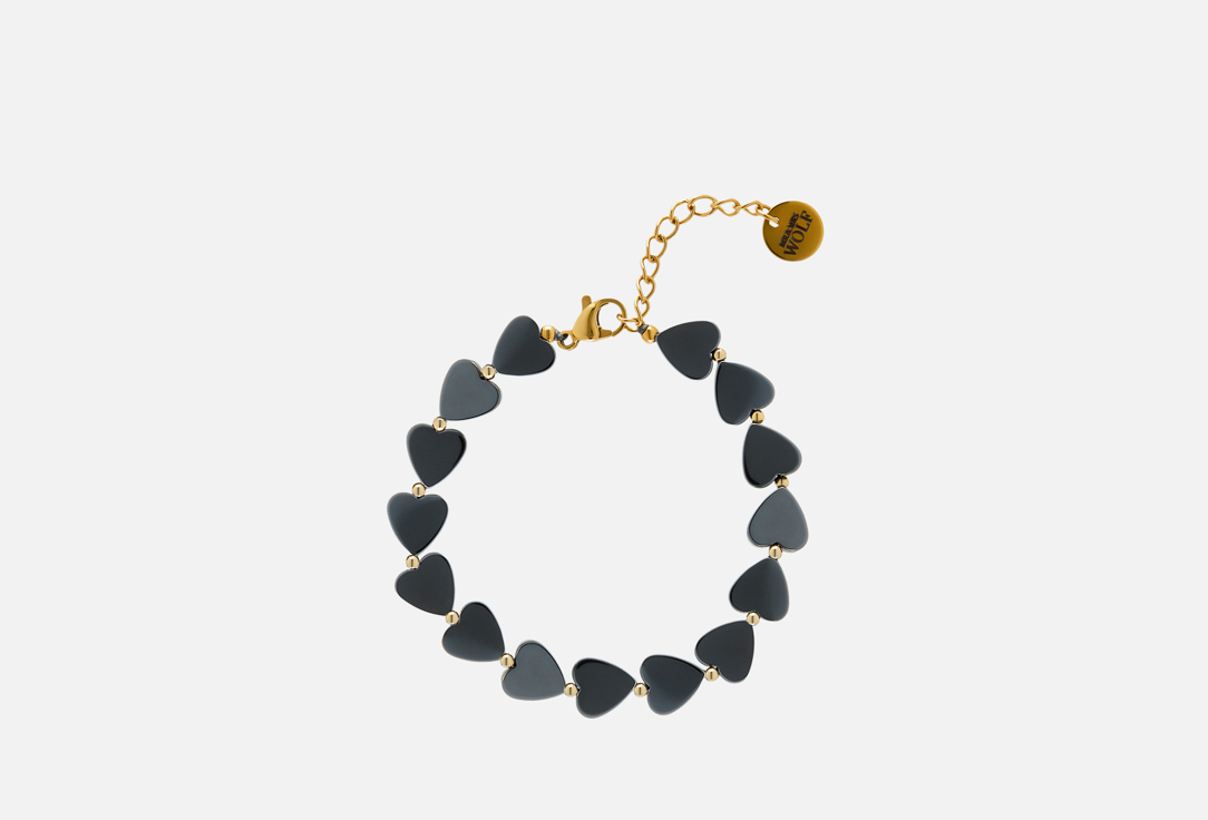 Браслет MR&MRS WOLF Hematite Bracelet Hearts 1 шт
