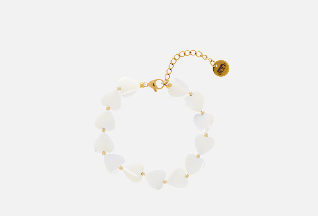 

Браслет MR&MRS WOLF, Mother-of-pearl bracelet Hearts 1 шт