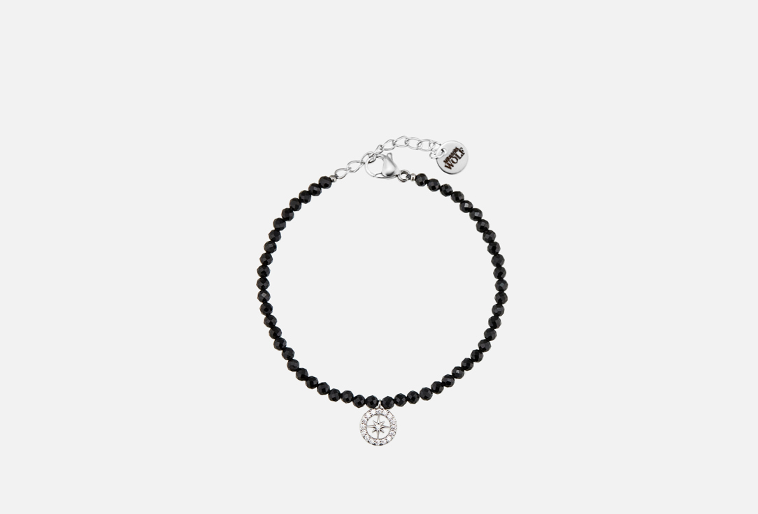 Браслет MR&MRS WOLF Black spinel bracelet with pendant 1 шт