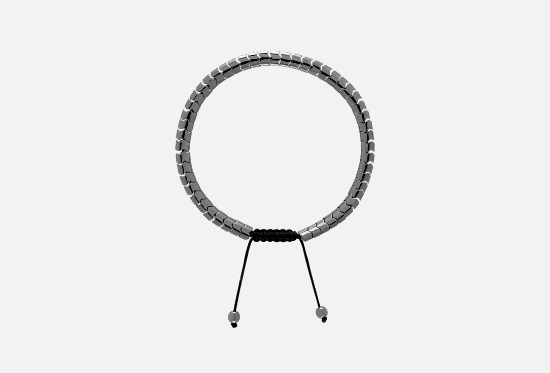 

Браслет MR&MRS WOLF, Men's bracelet made of hematite dark gray 1 шт