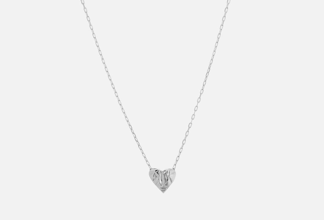Изображение товара Колье серебряное Sbleskom большое сердце Folio