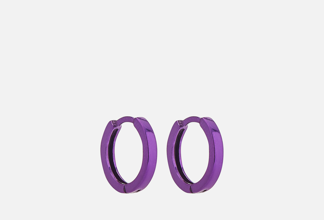 Серьги серебряные Sbleskom кольца Base purple 