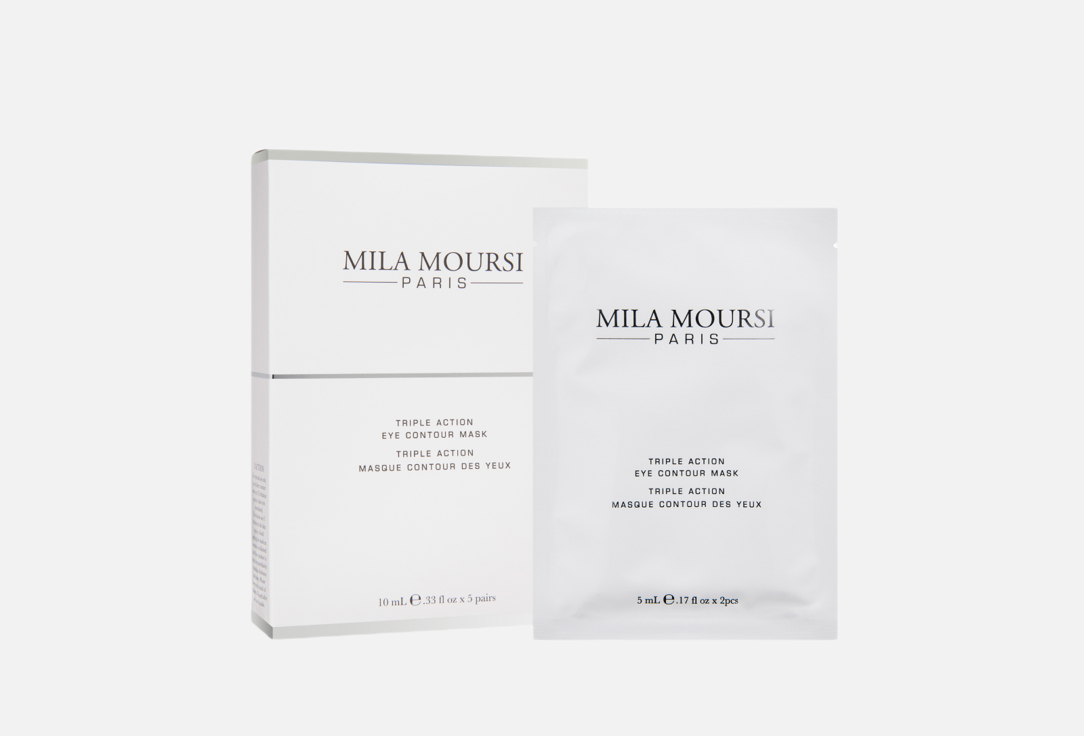Антивозрастная Крио Маска для контура глаз MILA MOURSI Triple Action Eye Contour Mask 5 шт цена и фото