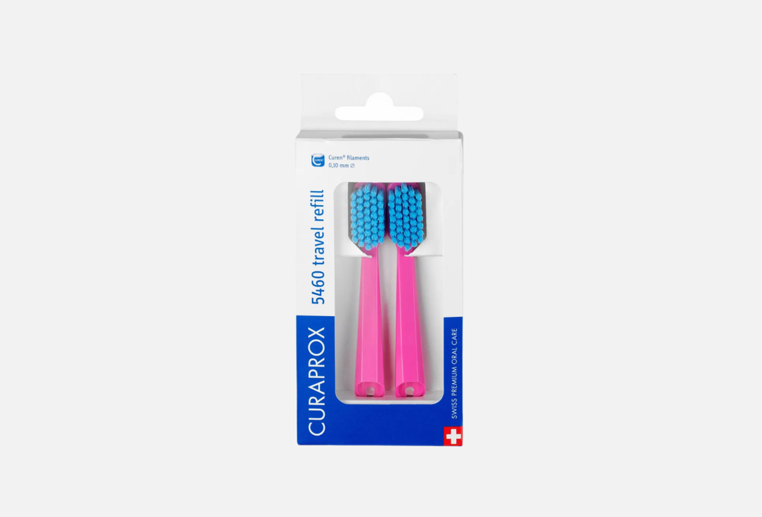 Набор сменных зубных щеток CURAPROX Для дорожного набора BE YOU, розовый 2 шт