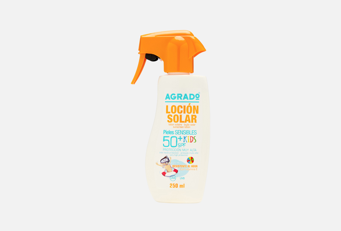 Изображение товара Детский солнцезащитный лосьон SPF50+ AGRADO Sunscreen lotion kids