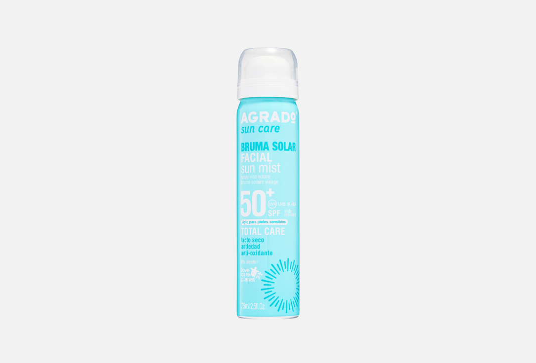 

Солнцезащитный мист для лица SPF 50+ AGRADO, Facial sun mist 75 мл