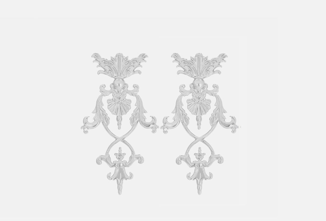 Серьги серебряные LUTA В барочном стиле 2 шт luta jewelry позолоченные серебряные серьги в барочном стиле