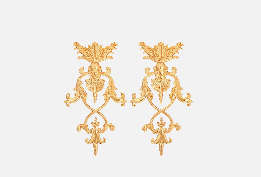 Серьги серебряные LUTA В барочном стиле 2 шт luta jewelry ассиметричные серебряные серьги в барочном стиле