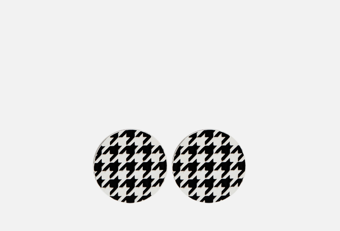 

Серьги серебряные LUTA, Гусиная лапка из эмали 2 шт