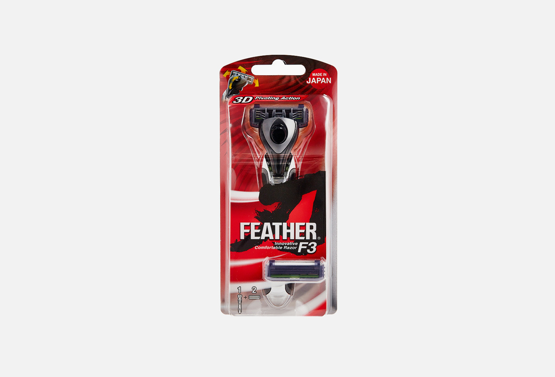 Станок для бритья FEATHER F3 с тройным лезвием 1 шт станок для бритья feather butler в подарочной упаковке 1 шт