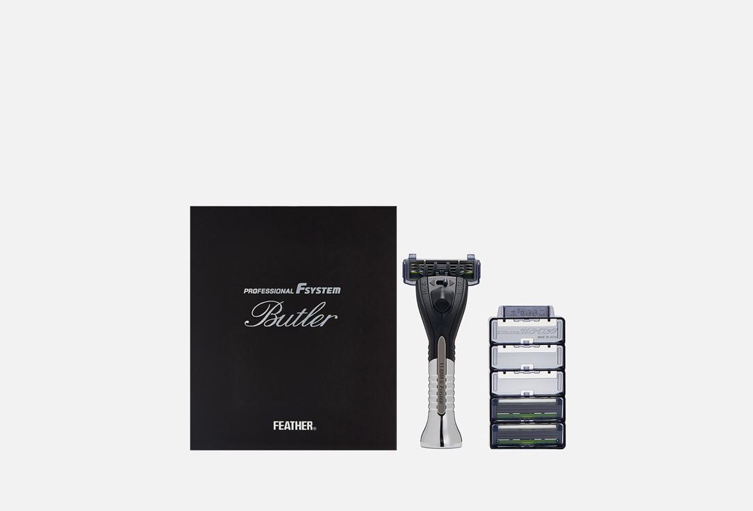 цена Станок для бритья FEATHER Butler в подарочной упаковке 1 шт