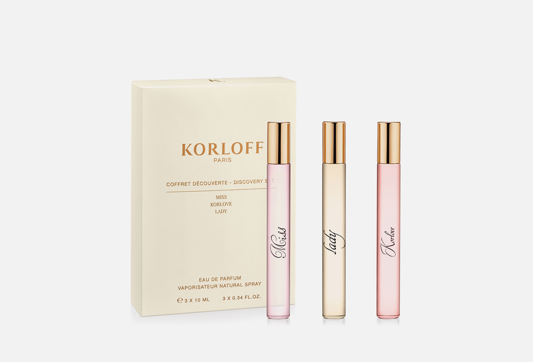 Набор парфюмерный KORLOFF PARIS Miss, Lady, Korlove 10 мл korloff korlove eau de parfum
