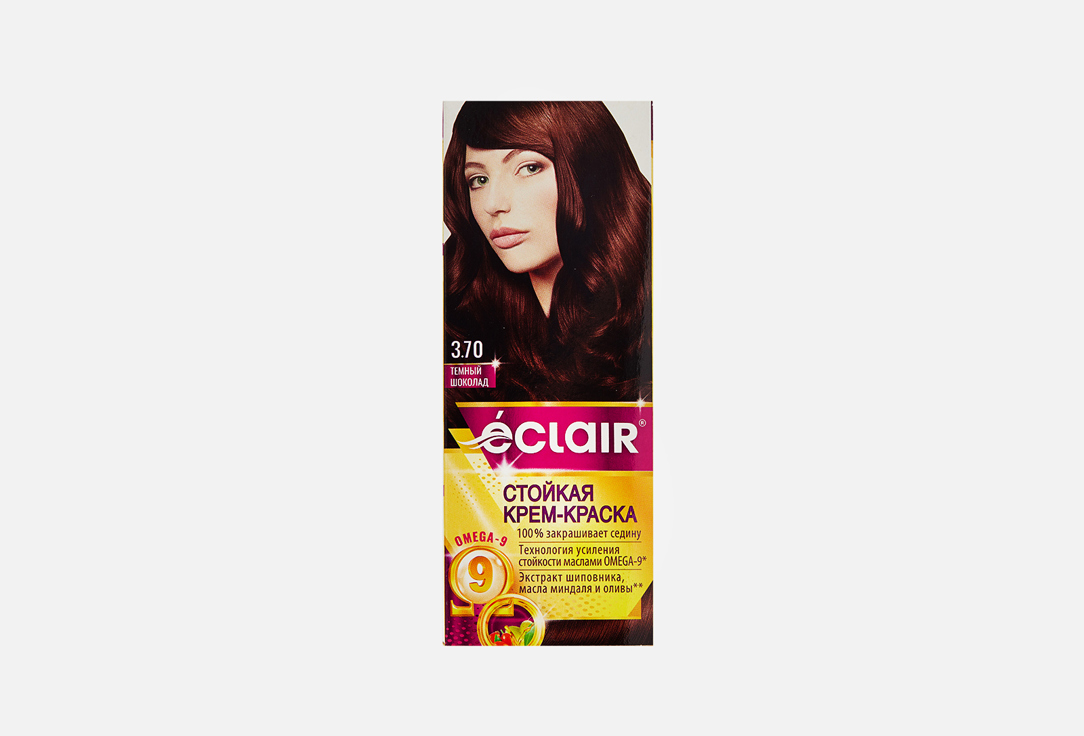 Краска для волос Eclair OMEGA-9 3.70, Темный шоколад