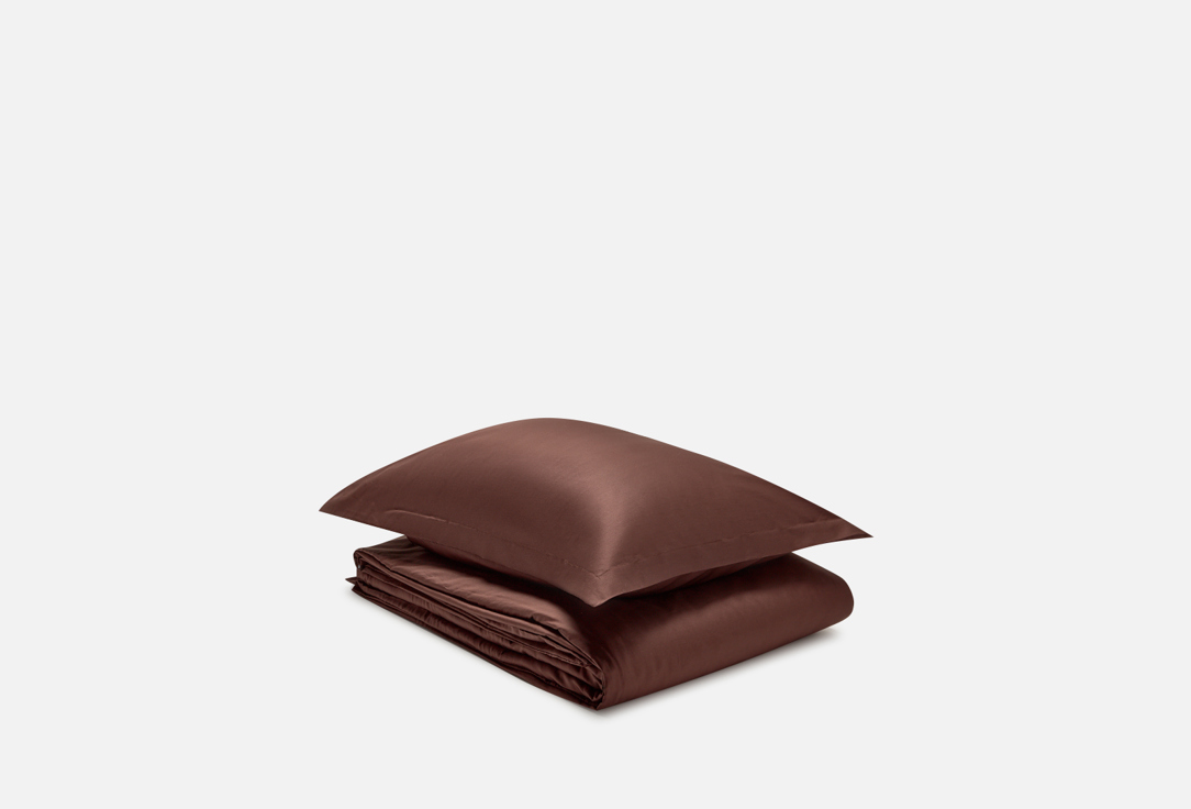 Комплект постельного белья POSTELI Шоколад евро простыня posteli шоколад 180х200 1 шт