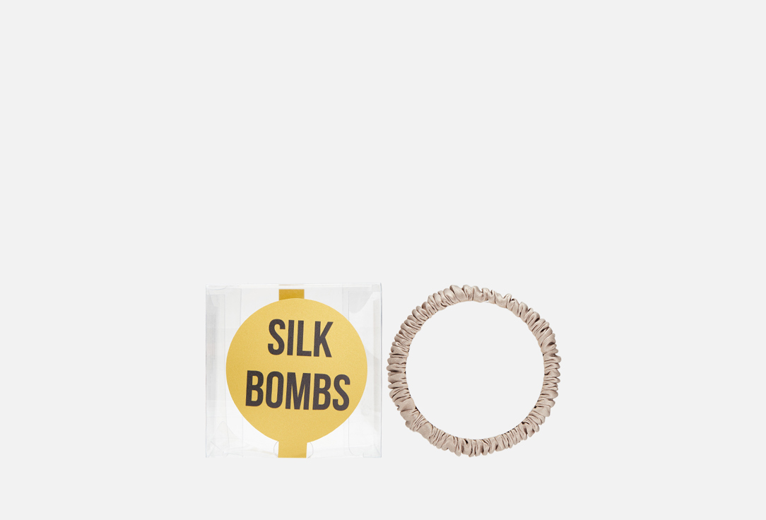 цена Шелковая резинка для волос SILK BOMBS Бежевый 1 шт