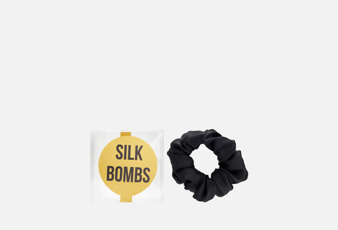 Шелковая резинка для волос SILK BOMBS черный  