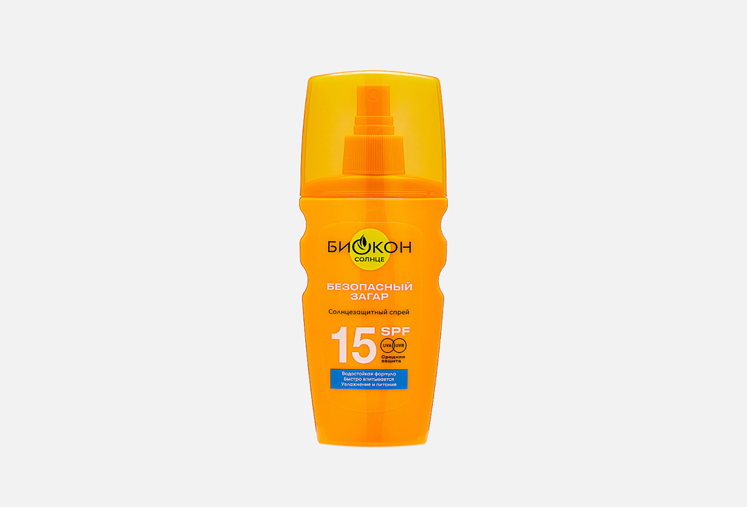солнцезащитный спрей для лица и тела биокон солнцезащитный спрей spf 25 Солнцезащитный спрей для тела SPF 15 БИОКОН Sunscreen spray 100 мл