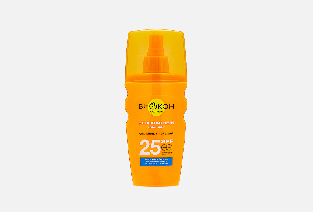 солнцезащитный спрей для лица и тела биокон солнцезащитный спрей spf 15 Солнцезащитный спрей для тела SPF 25 БИОКОН Sunscreen spray 160 мл