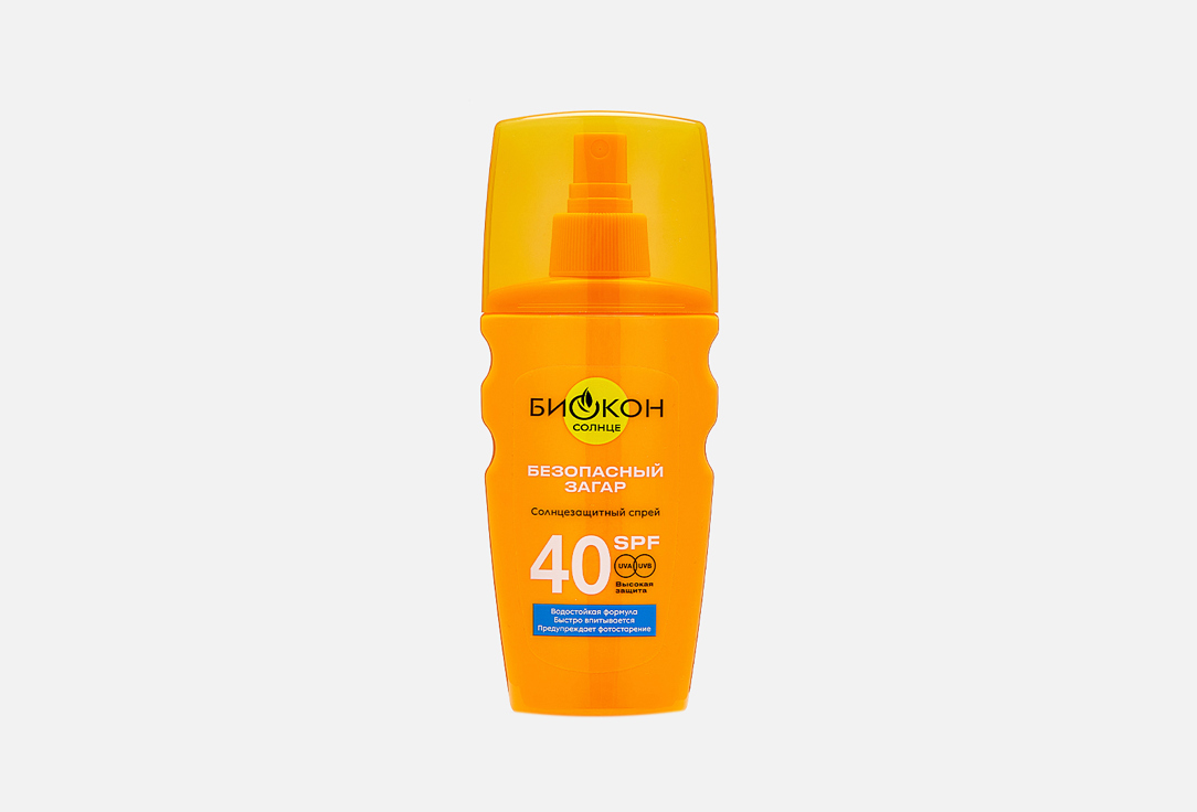 солнцезащитный спрей для лица и тела биокон солнцезащитный спрей spf 25 Солнцезащитный спрей для тела SPF 40 БИОКОН Sunscreen spray 160 мл