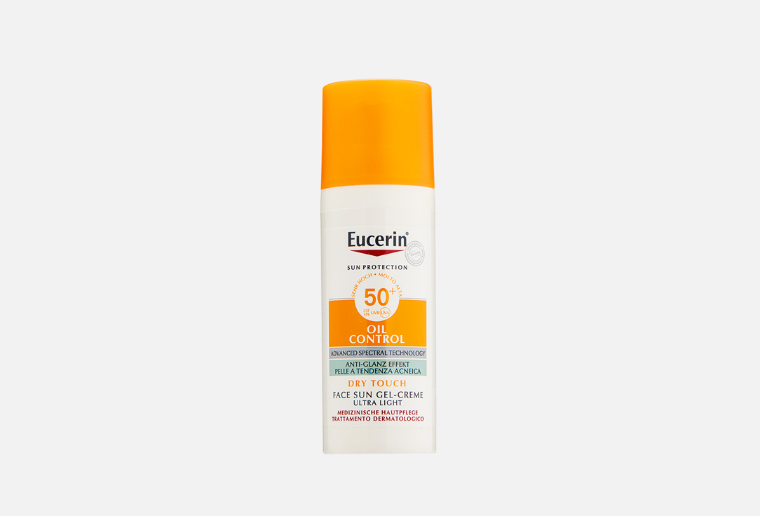 Солнцезащитный гель-крем для проблемной кожи лица SPF 50+ Eucerin Sun protection 