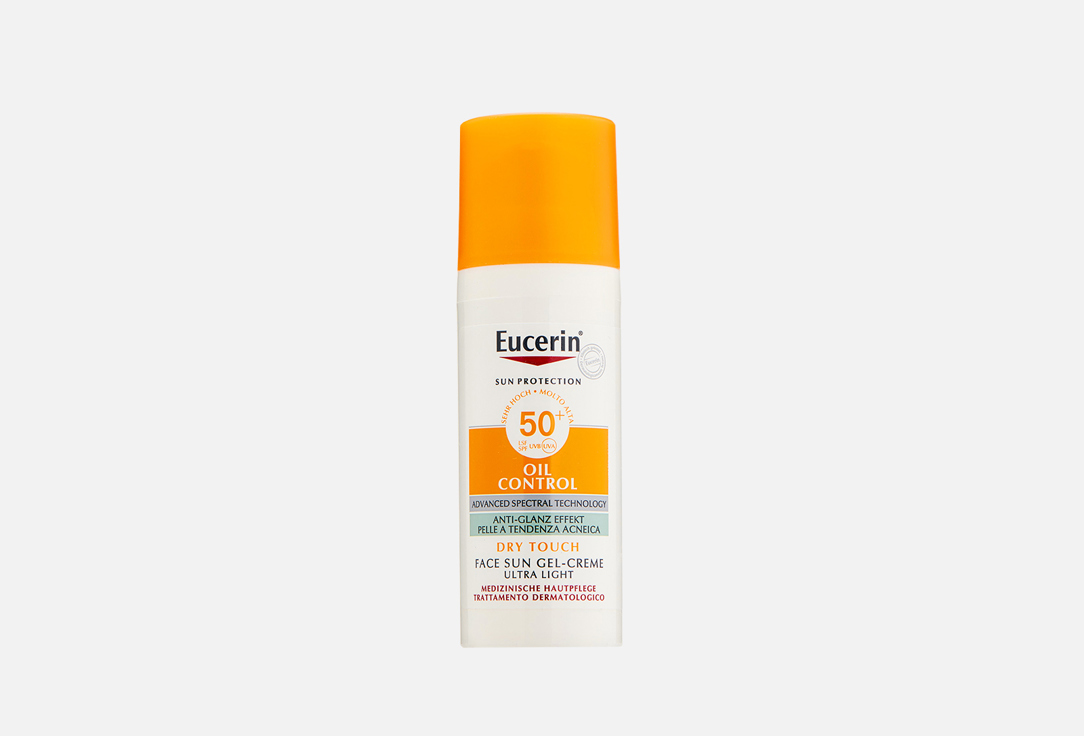 Солнцезащитный гель-крем для проблемной кожи лица SPF 50+ EUCERIN Sun protection 50 мл крем успокаивающий anti rotungen eucerin эуцерин 50мл