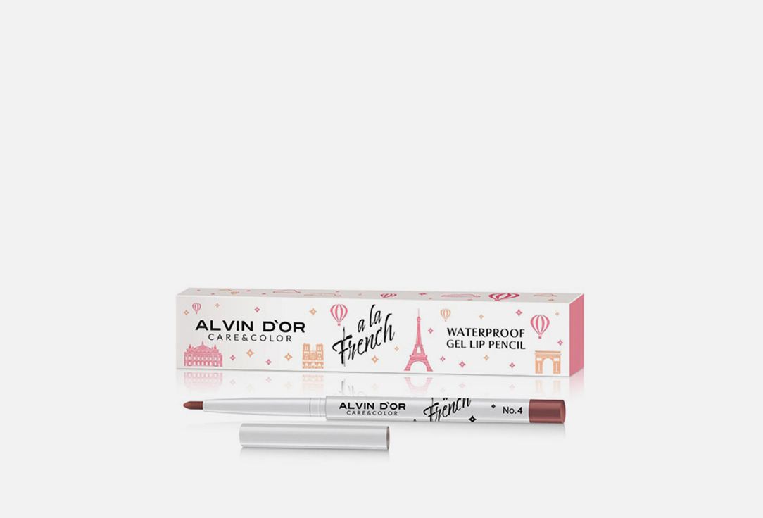 Карандаш для губ ALVIN D'OR Waterproof gel lip pencil 0.29 г