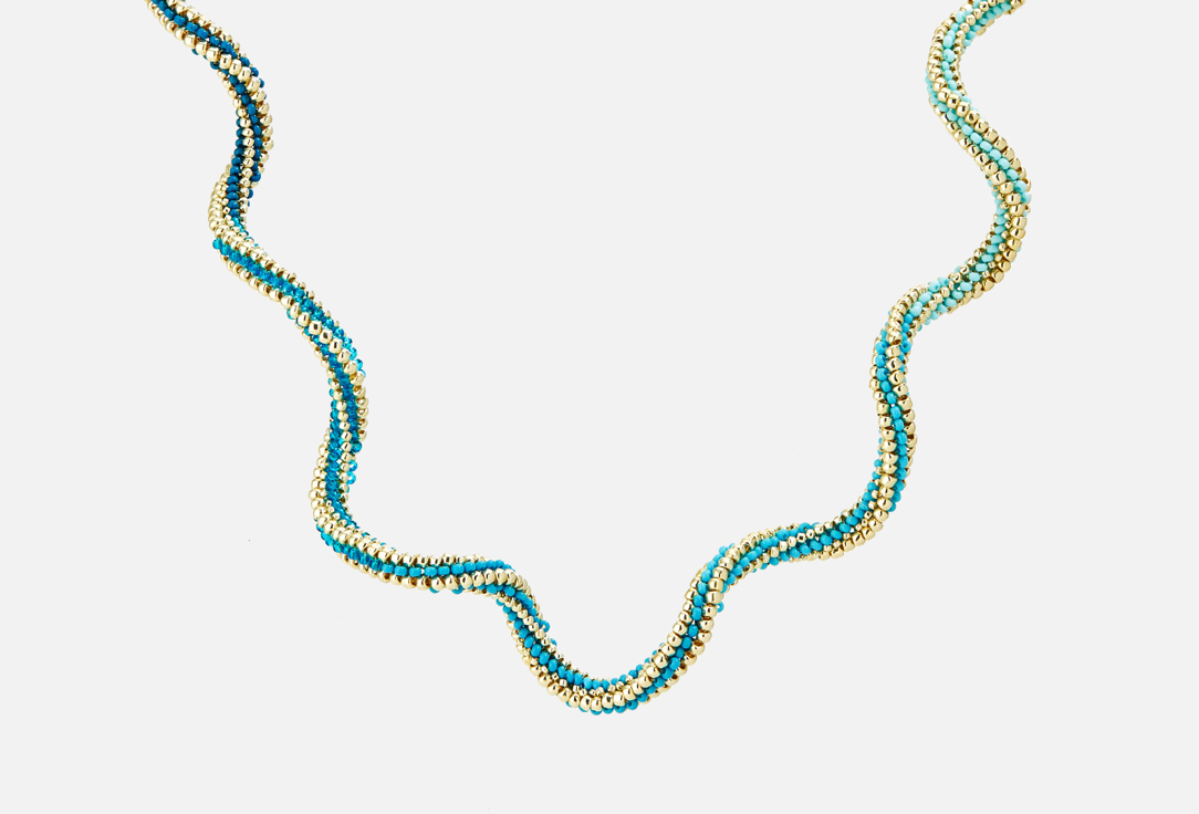 цена колье BEADED BREAKFAST Spiral necklace Blue 1 шт