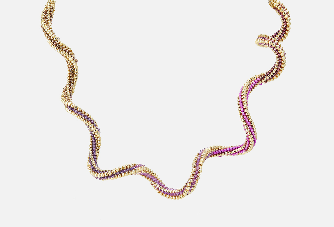 колье BEADED BREAKFAST Spiral necklace Violet 1 шт колье beaded breakfast starfish necklace gold red 1 шт