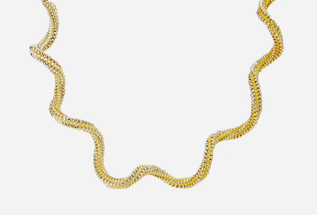 цена колье BEADED BREAKFAST Spiral necklace Yellow 1 шт