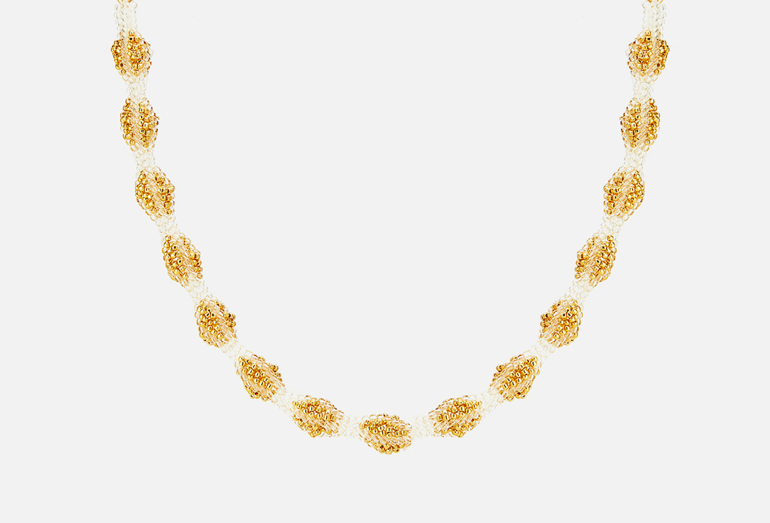 колье Beaded Breakfast Seahorses necklace Transparent-gold  