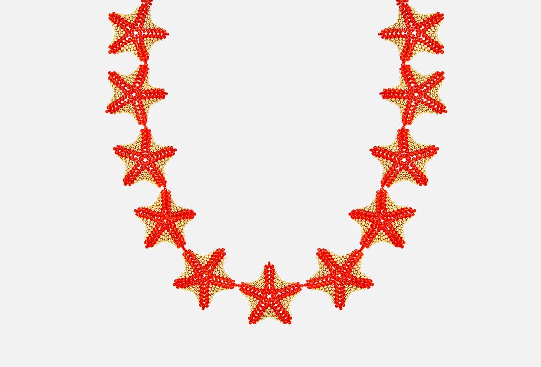Изображение товара колье Beaded Breakfast Starfish necklace Gold-red