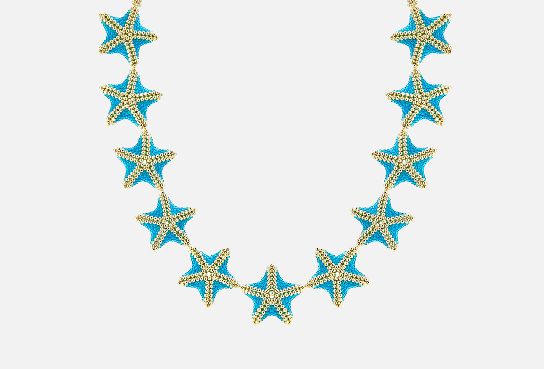 колье Beaded Breakfast Starfish necklace Silver-blue  