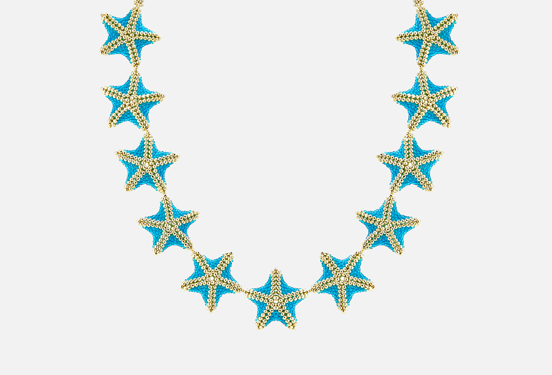 колье BEADED BREAKFAST Starfish necklace Silver-blue 1 шт
