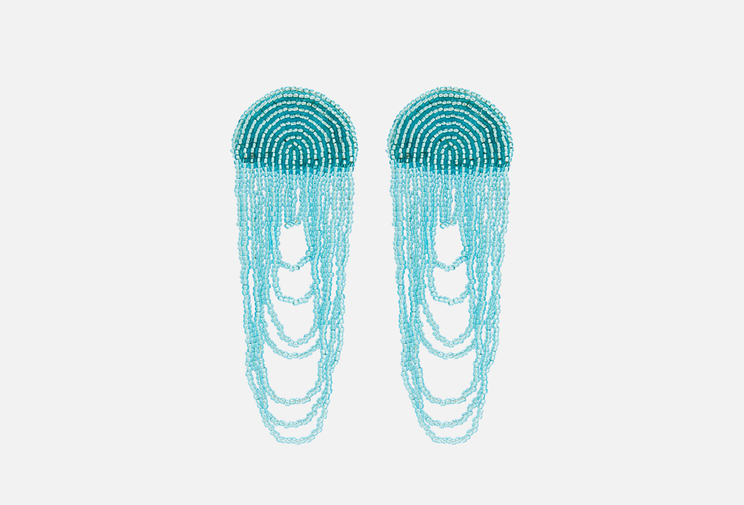 серьги Beaded Breakfast Jellyfish earrings Blue  