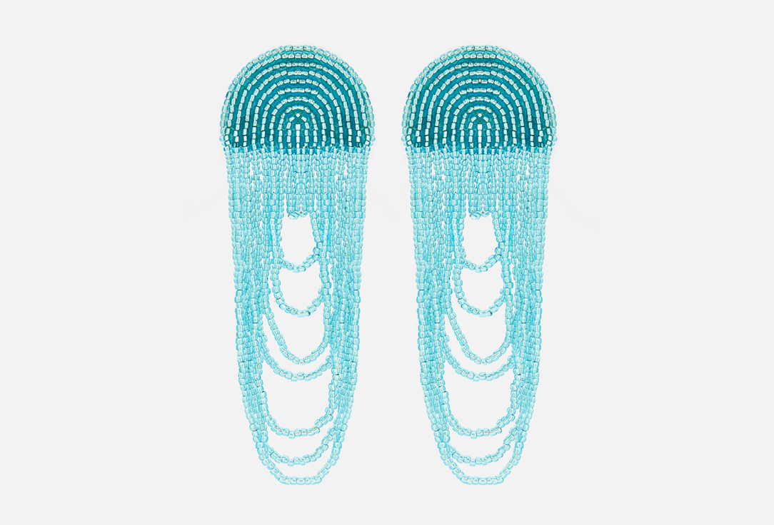 серьги BEADED BREAKFAST Jellyfish earrings Blue 2 шт загадка нестареющей медузы