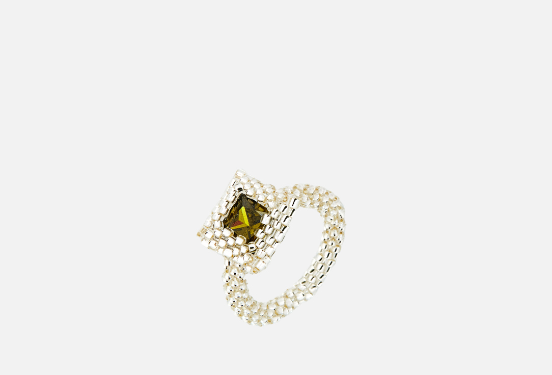 кольцо BEADED BREAKFAST Engagement beaded ring Green 17 мл кольцо первая бриллиантовая компания кольцо помолвочное из золота