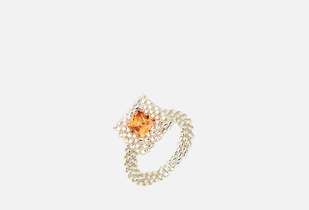 Изображение товара Кольцо Beaded Breakfast Engagement бижутерия с кристаллом оранжевое для женщин