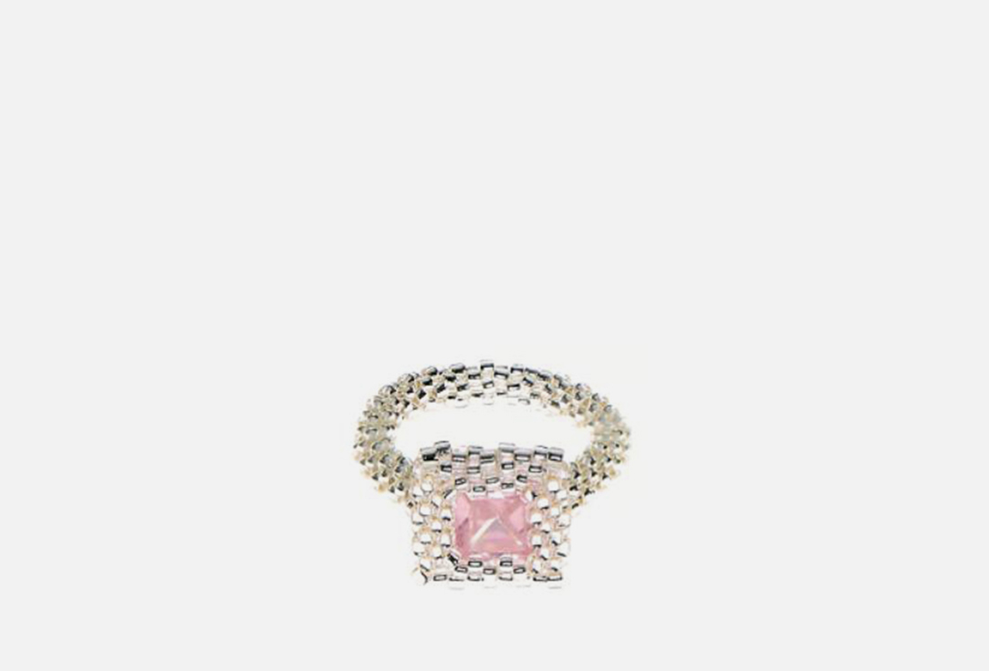 кольцо BEADED BREAKFAST Engagement beaded ring Pink 17 мл кольцо первая бриллиантовая компания кольцо помолвочное из золота
