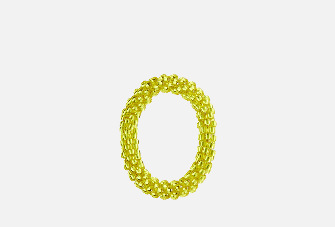 Изображение товара Кольцо Beaded Breakfast Simple beaded ring yellow женское ручное изготовление гипоальергенное